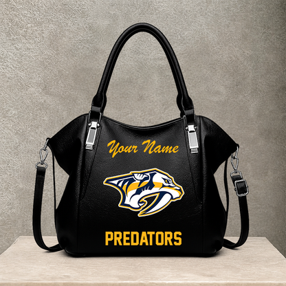 LIMITED EDITION - NEW CUSTOMIZED NHL31 NVP NASHVILLE PREDATORS SHOULDER HANDBAG