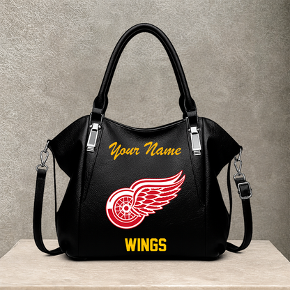 LIMITED EDITION - NEW CUSTOMIZED NHL22 DRW DETROIT RED WINGS SHOULDER HANDBAG