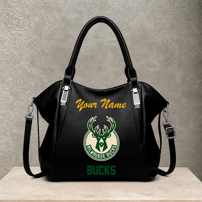 LIMITED EDITION - NEW CUSTOMIZED NBA11 MBU MILWAUKEE BUCKS SHOULDER HANDBAG