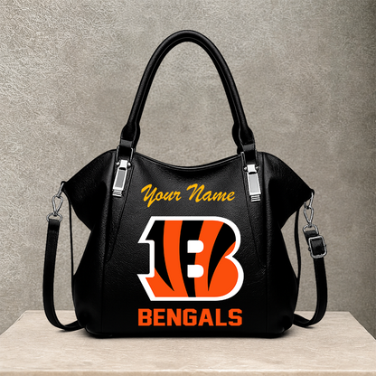 LIMITED EDITION - NEW CUSTOMIZED NFL16 CCB CINCINNATI BENGALS SHOULDER HANDBAG
