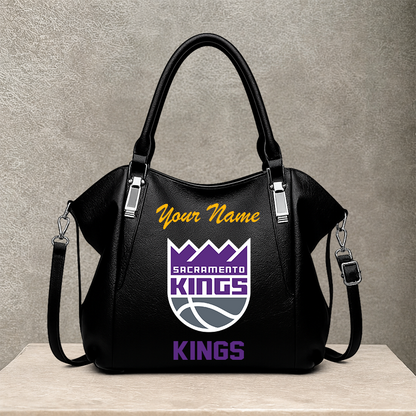 LIMITED EDITION - NEW CUSTOMIZED NBA16 SKI SACRAMENTO KINGS SHOULDER HANDBAG