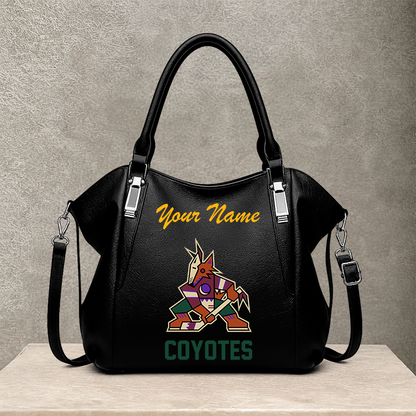LIMITED EDITION - NEW CUSTOMIZED NHL30 AZC ARIZONA COYOTES SHOULDER HANDBAG