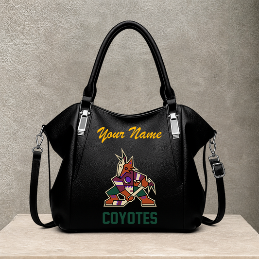 LIMITED EDITION - NEW CUSTOMIZED NHL30 AZC ARIZONA COYOTES SHOULDER HANDBAG
