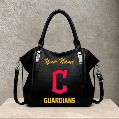 LIMITED EDITION - NEW CUSTOMIZED MLB13 CGS CLEVELAND GUARDIANS SHOULDER HANDBAG