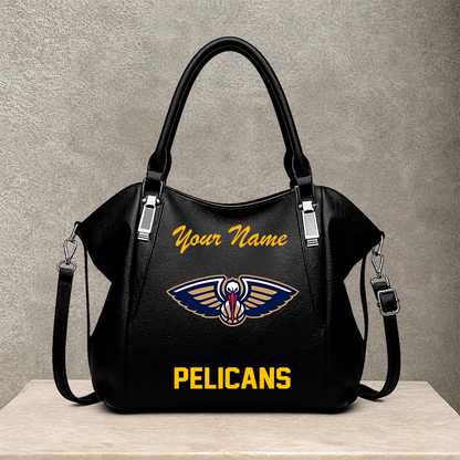 LIMITED EDITION - NEW CUSTOMIZED NBA30 NOP NEW ORLEANS PELICANS SHOULDER HANDBAG