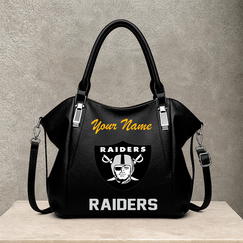 LIMITED EDITION - NEW CUSTOMIZED NFL07 LVR LAS VEGAS RAIDERS SHOULDER HANDBAG