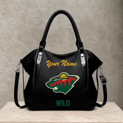 LIMITED EDITION - NEW CUSTOMIZED NHL13 MNW MINNESOTA WILD SHOULDER HANDBAG