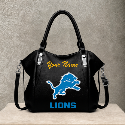 LIMITED EDITION - NEW CUSTOMIZED NFL04 DTL DETROIT LIONS SHOULDER HANDBAG