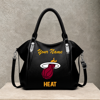 LIMITED EDITION - NEW CUSTOMIZED NBA20 MHE MIAMI HEAT SHOULDER HANDBAG