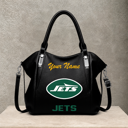 LIMITED EDITION - NEW CUSTOMIZED NFL25 NYJ NEW YORK JETS SHOULDER HANDBAG
