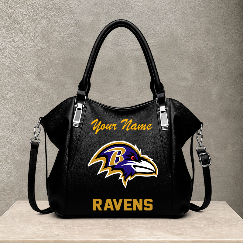 LIMITED EDITION - NEW CUSTOMIZED NFL28 BTR BALTIMORE RAVENS SHOULDER HANDBAG