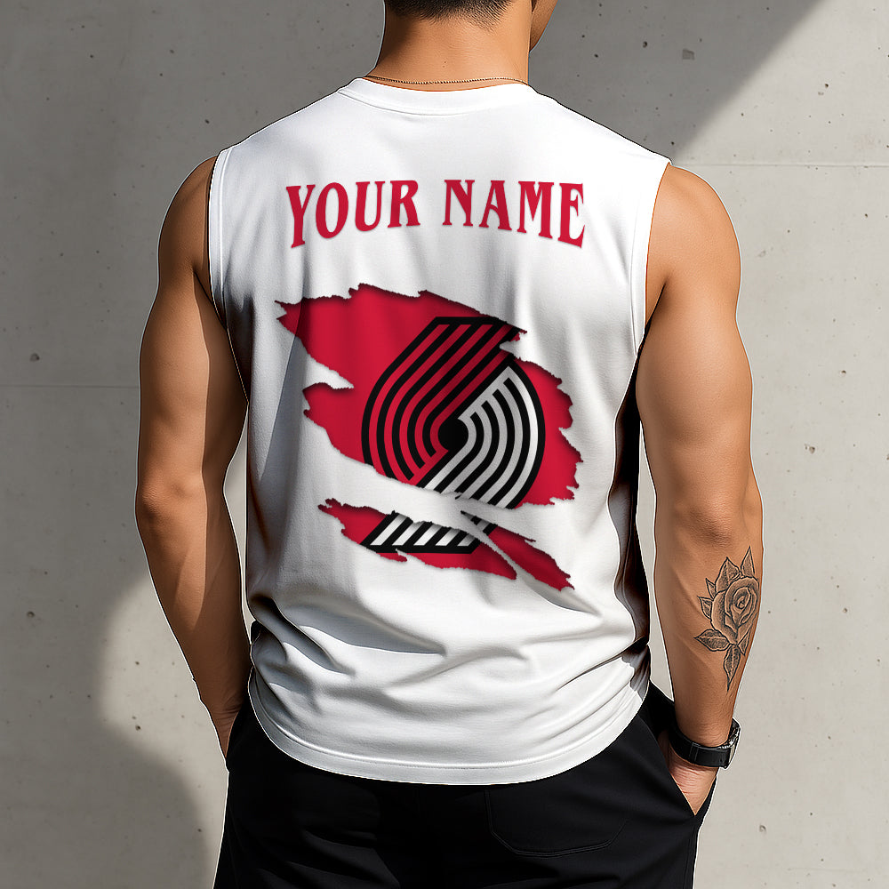 LIMITED EDITION - NEW CUSTOMIZED NBA22 PTB PORTLAND TRAIL BLAZERS TANKTOP & GYM SHIRT
