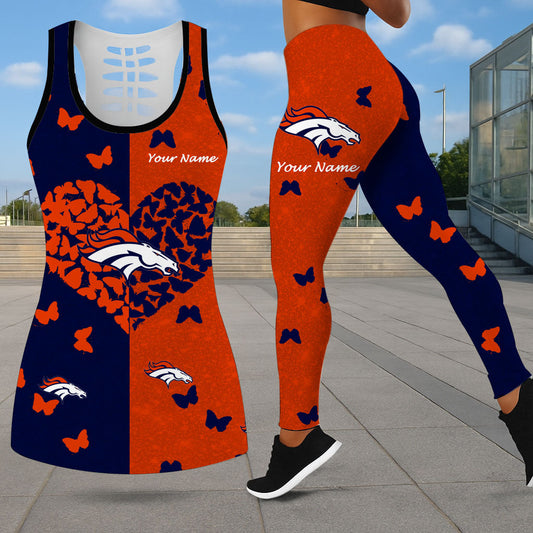 LIMITED EDITION - NEW CUSTOMIZED NFL13 DVB DENVER BRONCOS LEGGINGS & HOLLOW TANK TOP SET