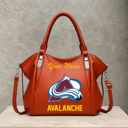 LIMITED EDITION - NEW CUSTOMIZED NHL05 CAL COLORADO AVALANCHE SHOULDER HANDBAG