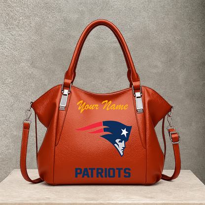 LIMITED EDITION - NEW CUSTOMIZED NFL27 NEP NEW ENGLAND PATRIOTS SHOULDER HANDBAG