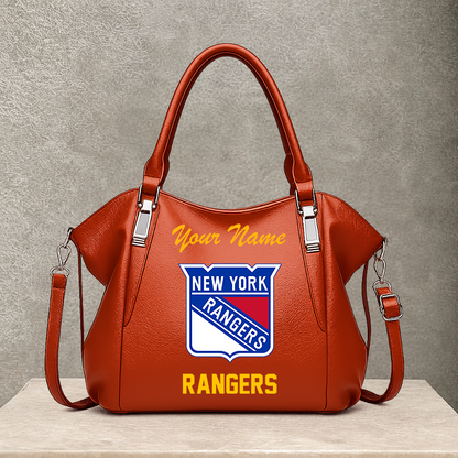LIMITED EDITION - NEW CUSTOMIZED NHL24 NYR NEW YORK RANGERS SHOULDER HANDBAG