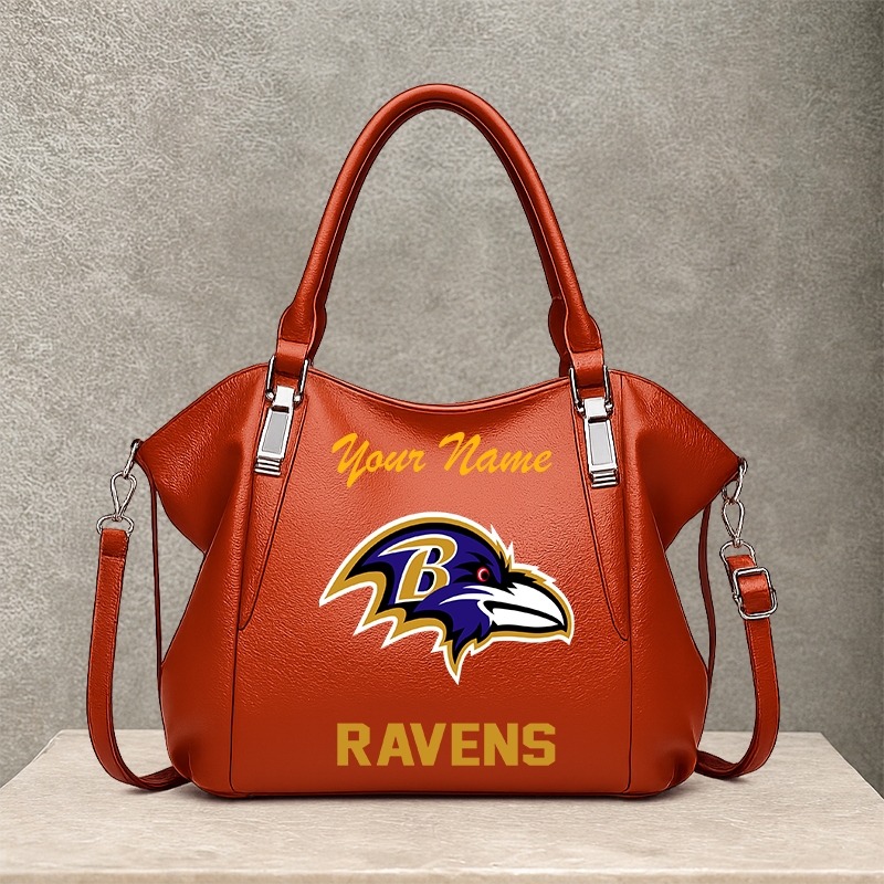 LIMITED EDITION - NEW CUSTOMIZED NFL28 BTR BALTIMORE RAVENS SHOULDER HANDBAG