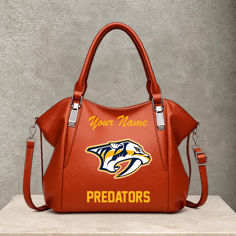LIMITED EDITION - NEW CUSTOMIZED NHL31 NVP NASHVILLE PREDATORS SHOULDER HANDBAG
