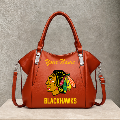 LIMITED EDITION - NEW CUSTOMIZED NHL08 CBH CHICAGO BLACKHAWKS SHOULDER HANDBAG