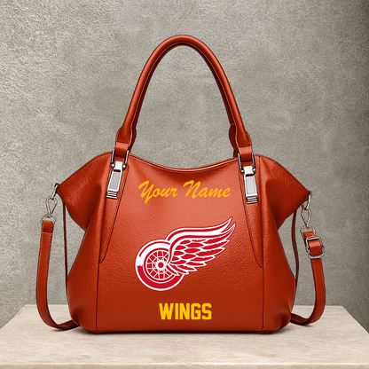 LIMITED EDITION - NEW CUSTOMIZED NHL22 DRW DETROIT RED WINGS SHOULDER HANDBAG