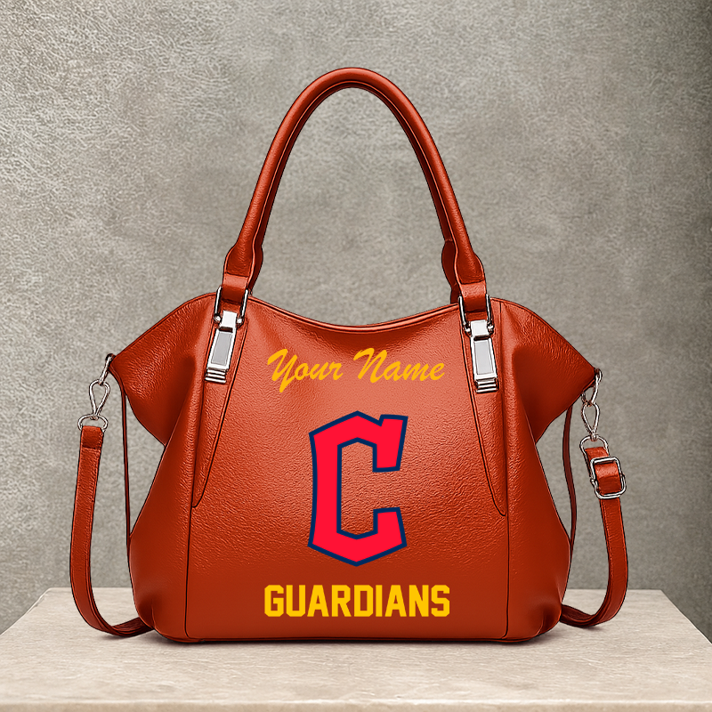 LIMITED EDITION - NEW CUSTOMIZED MLB13 CGS CLEVELAND GUARDIANS SHOULDER HANDBAG