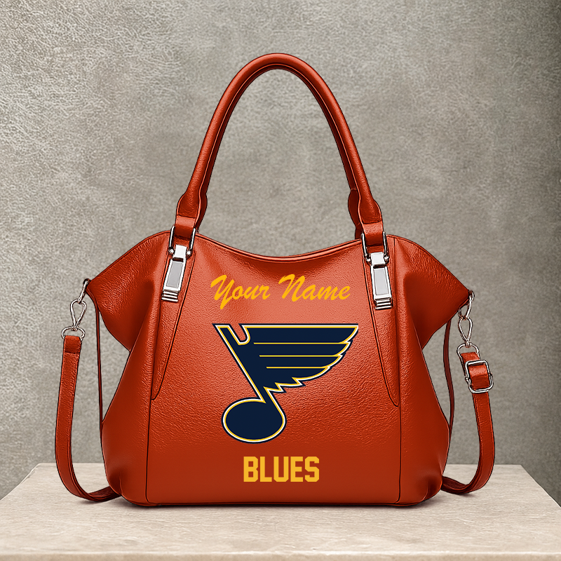 LIMITED EDITION - NEW CUSTOMIZED NHL14 SLB ST. LOUIS BLUES SHOULDER HANDBAG