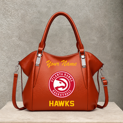 LIMITED EDITION - NEW CUSTOMIZED NBA17 AHA ATLANTA HAWKS SHOULDER HANDBAG