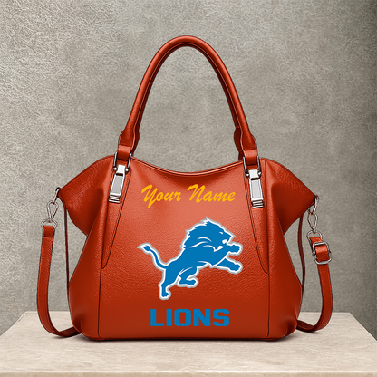 LIMITED EDITION - NEW CUSTOMIZED NFL04 DTL DETROIT LIONS SHOULDER HANDBAG
