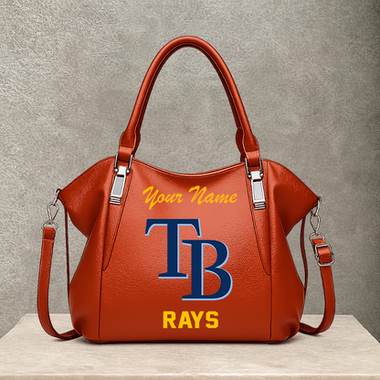 LIMITED EDITION - NEW CUSTOMIZED MLB21 TBR TAMPA BAY RAYS SHOULDER HANDBAG