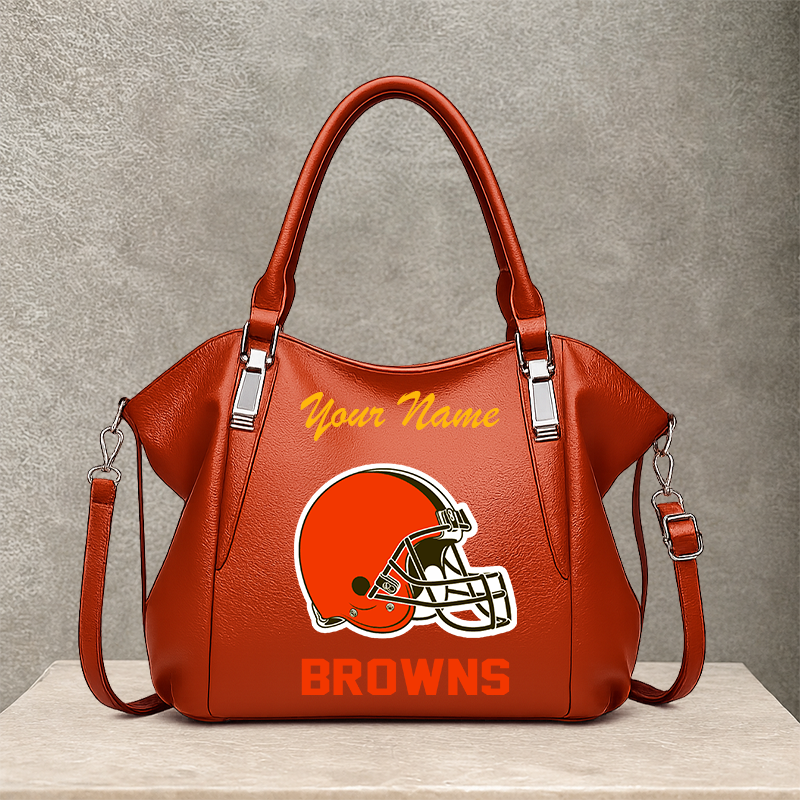 LIMITED EDITION - NEW CUSTOMIZED NFL29 CLB CLEVELAND BROWNS SHOULDER HANDBAG
