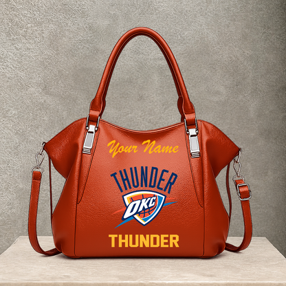 LIMITED EDITION - NEW CUSTOMIZED NBA01 OCT OKLAHOMA CITY THUNDER SHOULDER HANDBAG