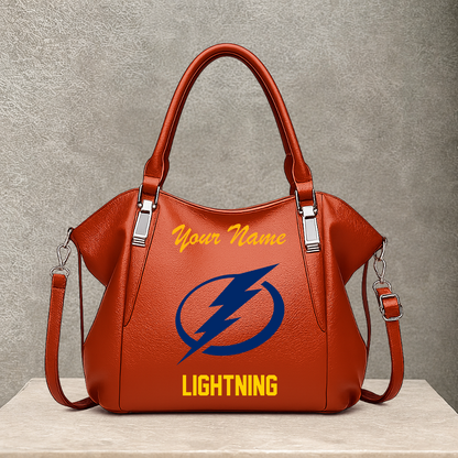 LIMITED EDITION - NEW CUSTOMIZED NHL12 TPL TAMPA BAY LIGHTNING SHOULDER HANDBAG