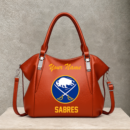 LIMITED EDITION - NEW CUSTOMIZED NHL28 BFS BUFFALO SABRES SHOULDER HANDBAG