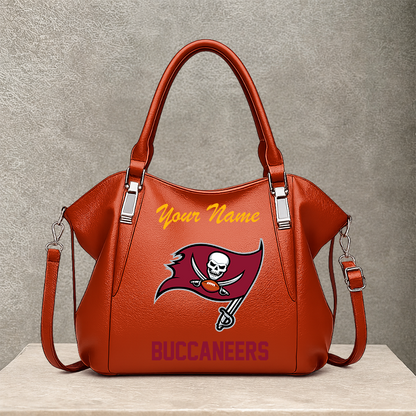 LIMITED EDITION - NEW CUSTOMIZED NFL10 TBB TAMPA BAY BUCCANEERS SHOULDER HANDBAG
