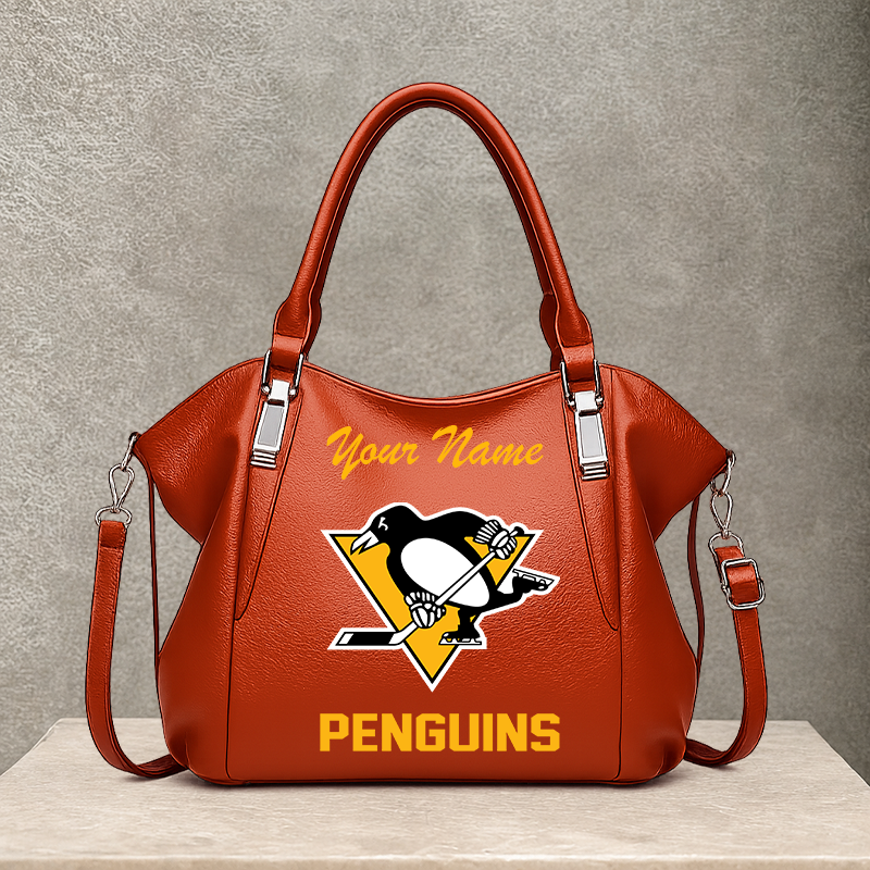 LIMITED EDITION - NEW CUSTOMIZED NHL26 PBP PITTSBURGH PENGUINS SHOULDER HANDBAG