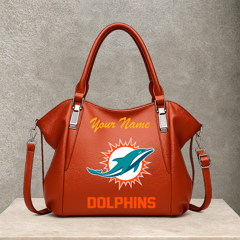 LIMITED EDITION - NEW CUSTOMIZED NFL19 MDP MIAMI DOLPHINS SHOULDER HANDBAG