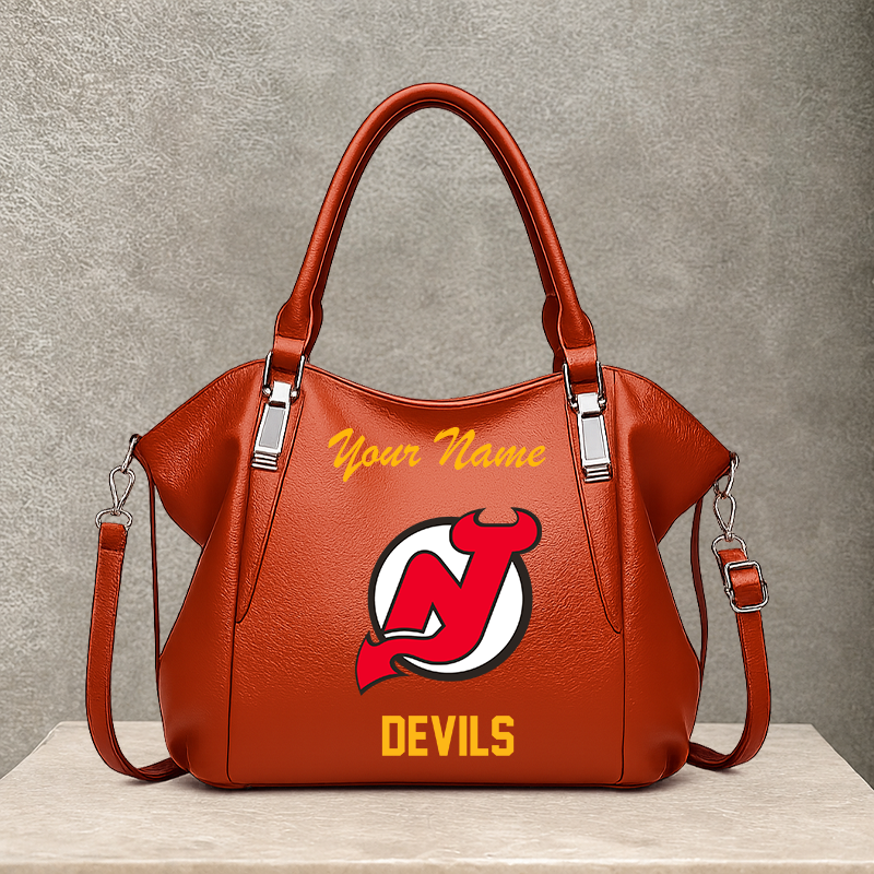 LIMITED EDITION - NEW CUSTOMIZED NHL06 NJD NEW JERSEY DEVILS SHOULDER HANDBAG