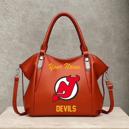 LIMITED EDITION - NEW CUSTOMIZED NHL06 NJD NEW JERSEY DEVILS SHOULDER HANDBAG