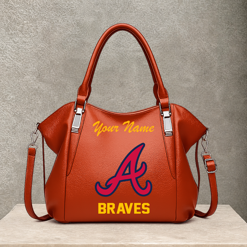 LIMITED EDITION - NEW CUSTOMIZED MLB09 ABS ATLANTA BRAVES SHOULDER HANDBAG