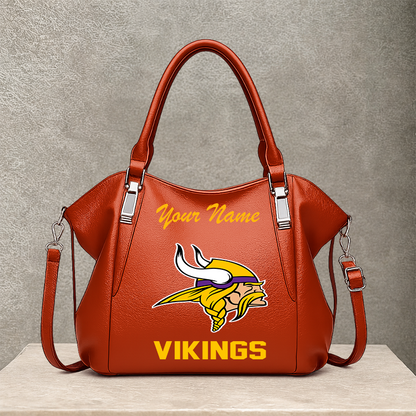 LIMITED EDITION - NEW CUSTOMIZED NFL05 MVK MINNESOTA VIKINGS SHOULDER HANDBAG