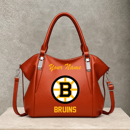 LIMITED EDITION - NEW CUSTOMIZED NHL02 BTB BOSTON BRUINS SHOULDER HANDBAG