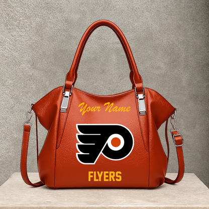 LIMITED EDITION - NEW CUSTOMIZED NHL27 PPF PHILADELPHIA FLYERS SHOULDER HANDBAG