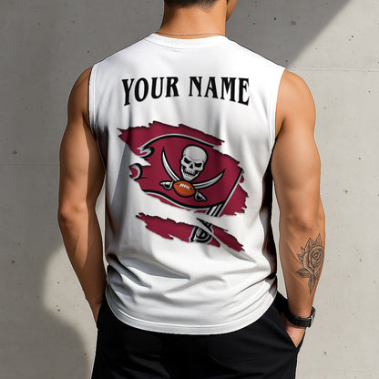 LIMITED EDITION - NEW CUSTOMIZED NFL10 TBB TAMPA BAY BUCCANEERS TANKTOP & GYM SHIRT