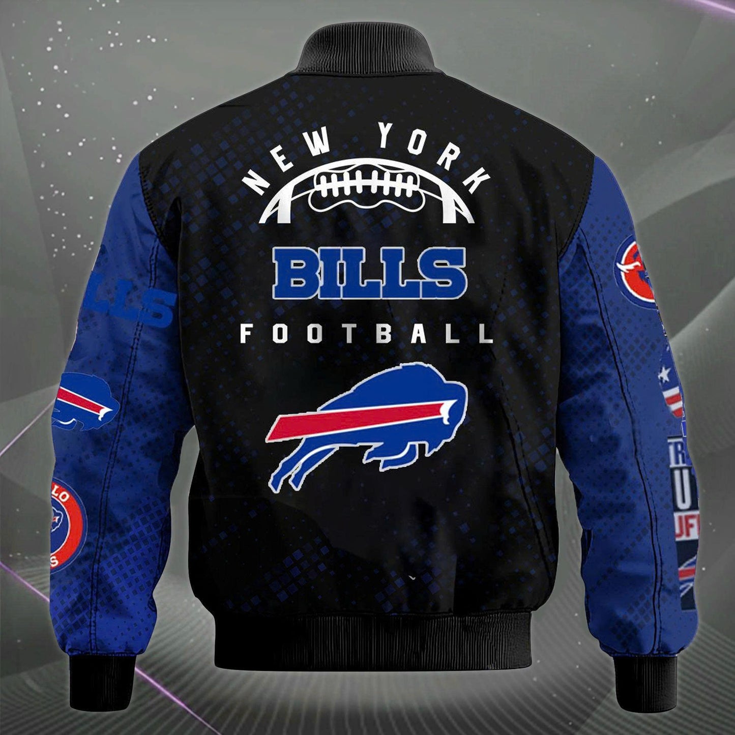 LIMITED EDITION - NEW CUSTOMIZED NFL03 BFB BUFFALO BILLS SATIN VARSITY JACKET & LONG PANTS