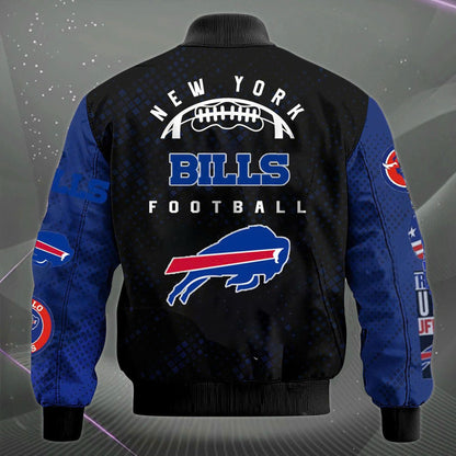 LIMITED EDITION - NEW CUSTOMIZED NFL03 BFB BUFFALO BILLS SATIN VARSITY JACKET & LONG PANTS