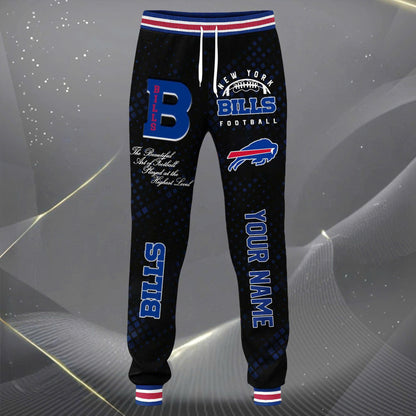 LIMITED EDITION - NEW CUSTOMIZED NFL03 BFB BUFFALO BILLS SATIN VARSITY JACKET & LONG PANTS