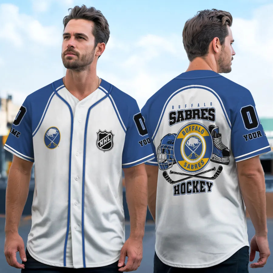 LIMITED EDITION - NEW CUSTOMIZED NHL28 BFS BUFFALO SABRES BASEBALL JERSEY
