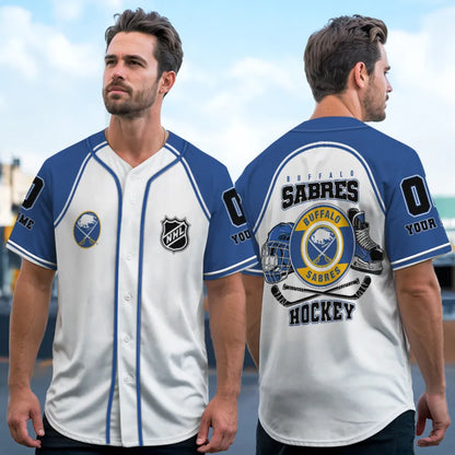 LIMITED EDITION - NEW CUSTOMIZED NHL28 BFS BUFFALO SABRES BASEBALL JERSEY
