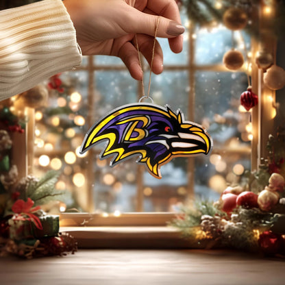 LIMITED EDITION - NEW CUSTOMIZED NFL28 BTR BALTIMORE RAVENS ACRYLIC ORNAMENT
