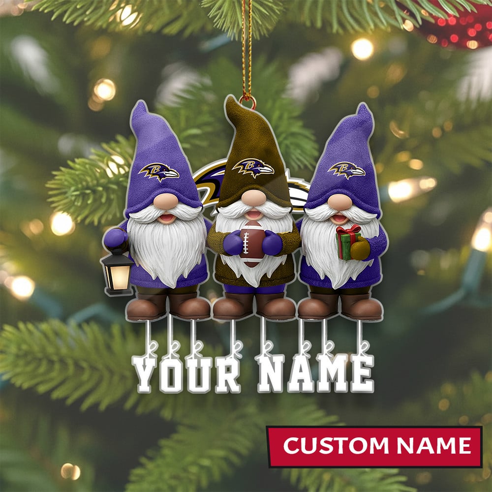 LIMITED EDITION - NEW CUSTOMIZED NFL28 BTR BALTIMORE RAVENS ORNAMENT